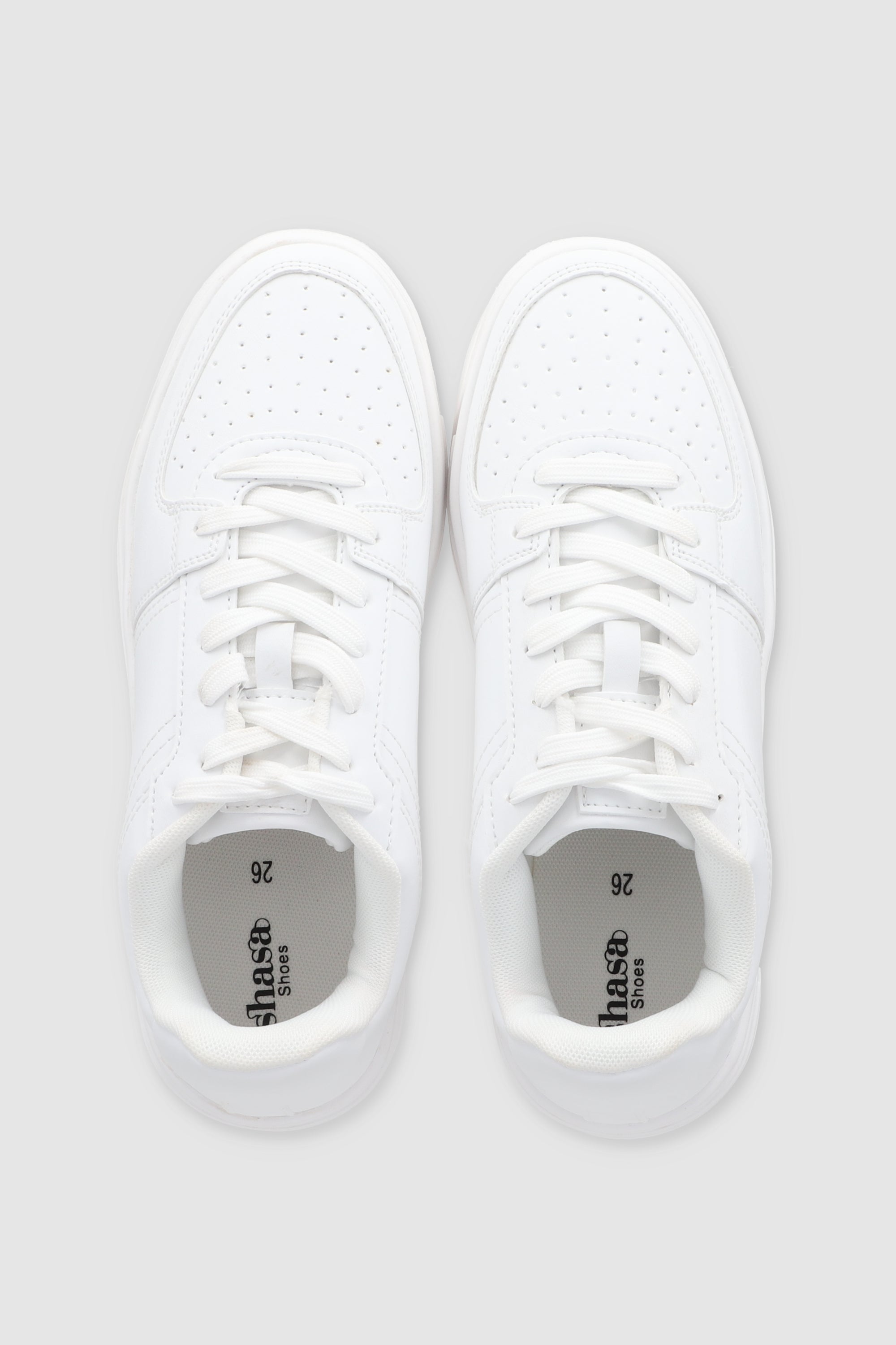 Tenis retro perforado plataforma BLANCO