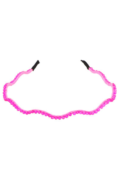 Diadema Curva Brillos Tono ROSA