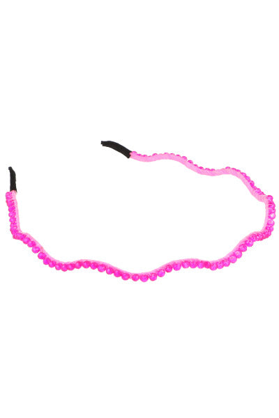 Diadema Curva Brillos Tono ROSA