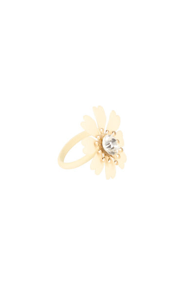 Anillo Flor Color BEIGE