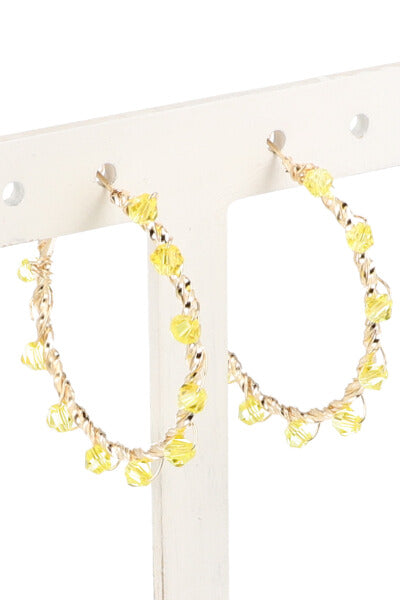 Arracadas Twist Beads AMARILLO