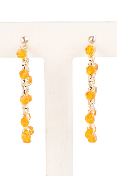 Arracadas Twist Beads NARANJA