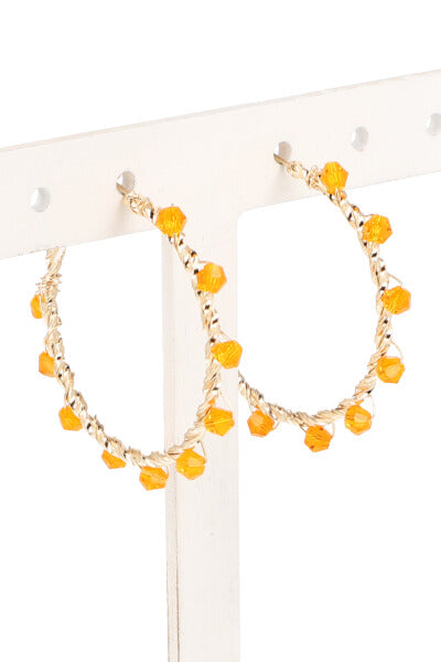 Arracadas Twist Beads NARANJA