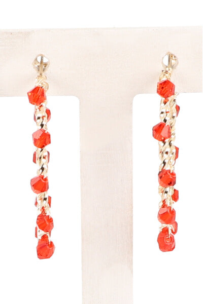 Arracadas Twist Beads ROJO