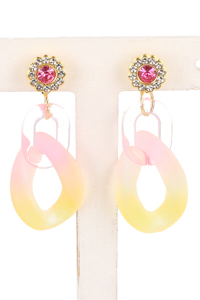 Aretes Cadena Degradado ROSA