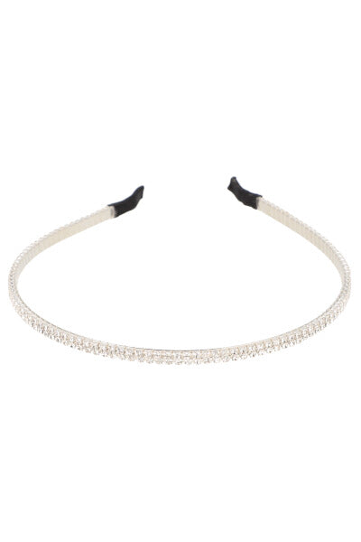 Diadema Delgada Multi Brillos PLATA