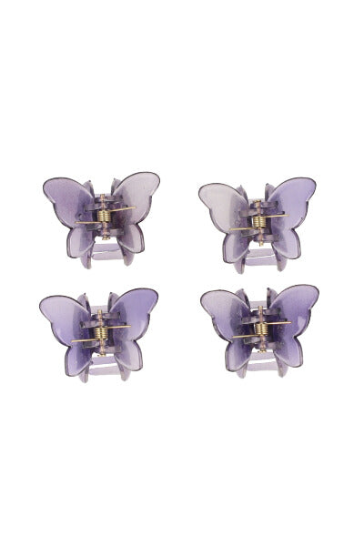 Set 4 pinzas mariposas MORADO