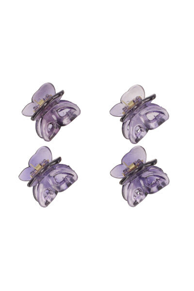 Set 4 pinzas mariposas MORADO