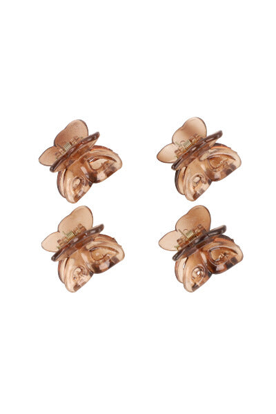 Set 4 pinzas mariposas CAFE