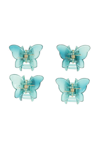 Set 4 pinzas mariposas VERDE