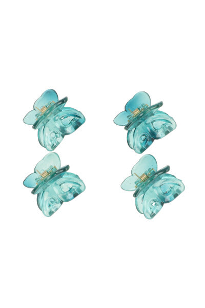 Set 4 pinzas mariposas VERDE