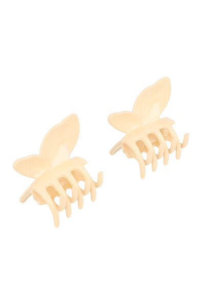 Set 2 Pinzas Mariposa BEIGE