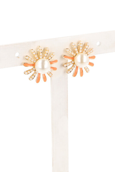 Aretes Margarita Perla NARANJA