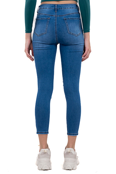 Jeans skinny destrucciones MEDIUM WASH
