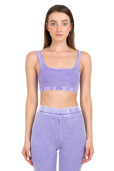 Top crop acanalado tie dye