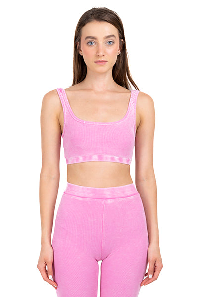 Top crop acanalado tie dye