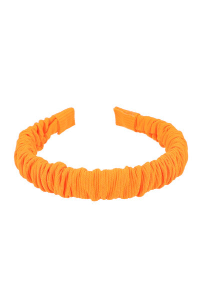 Diadema Plisada Neón NARANJA NEON