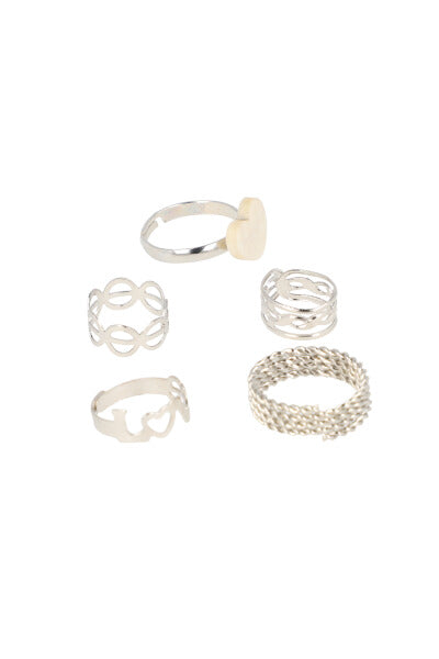 5Pr Anilllos Love BLANCO