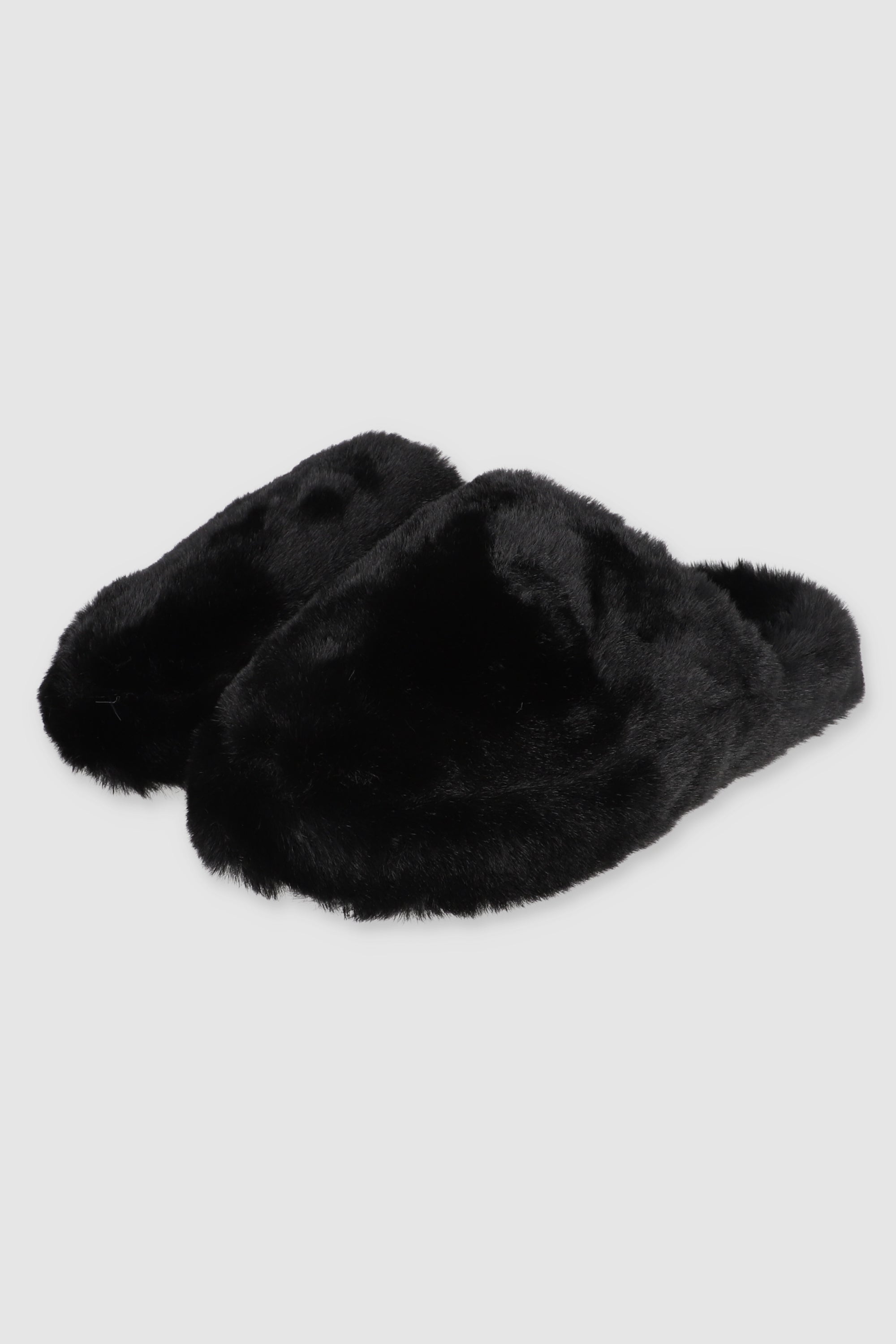 Pantuflas Suaves Peluche NEGRO