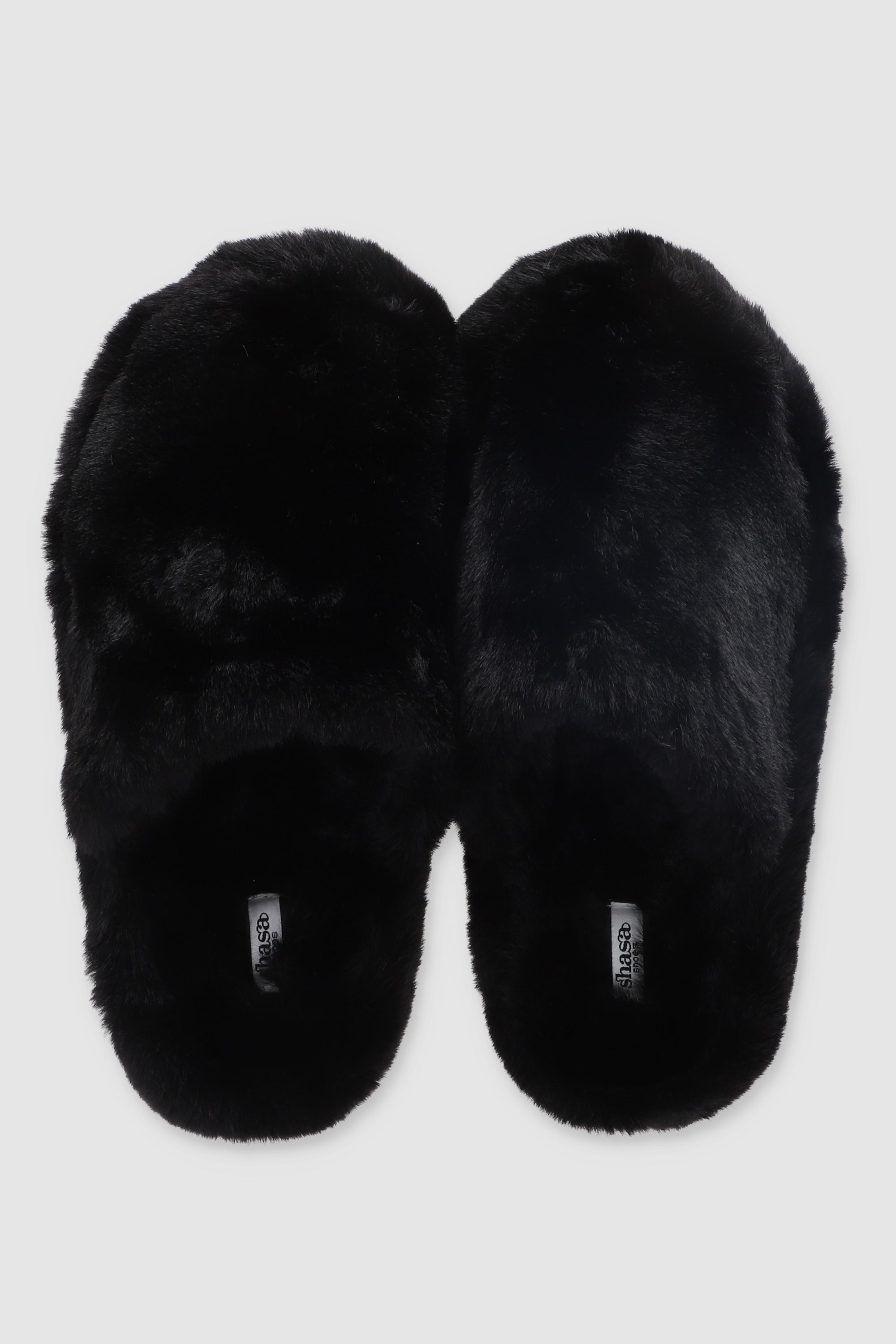 Pantuflas Suaves Peluche NEGRO