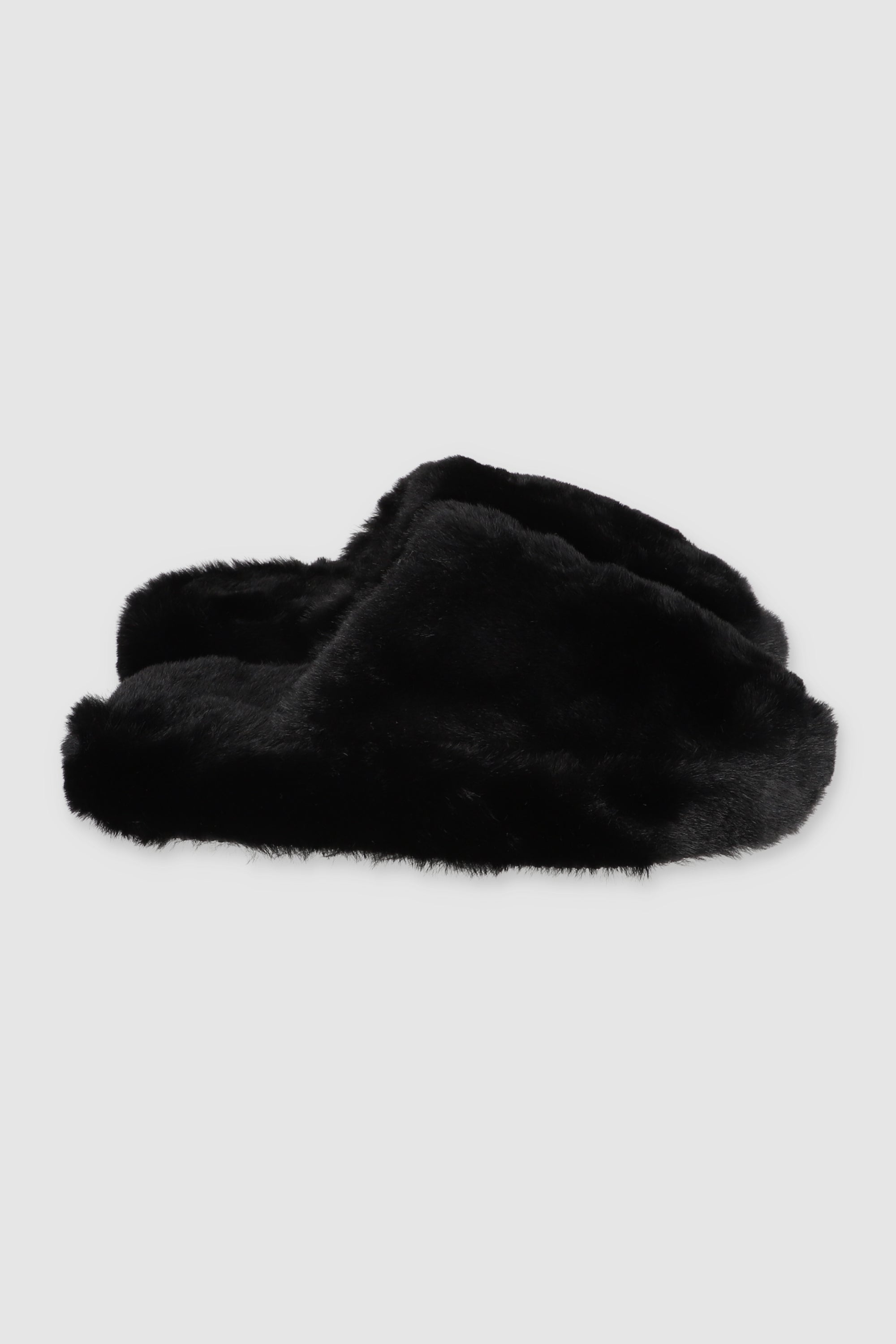 Pantuflas Suaves Peluche NEGRO