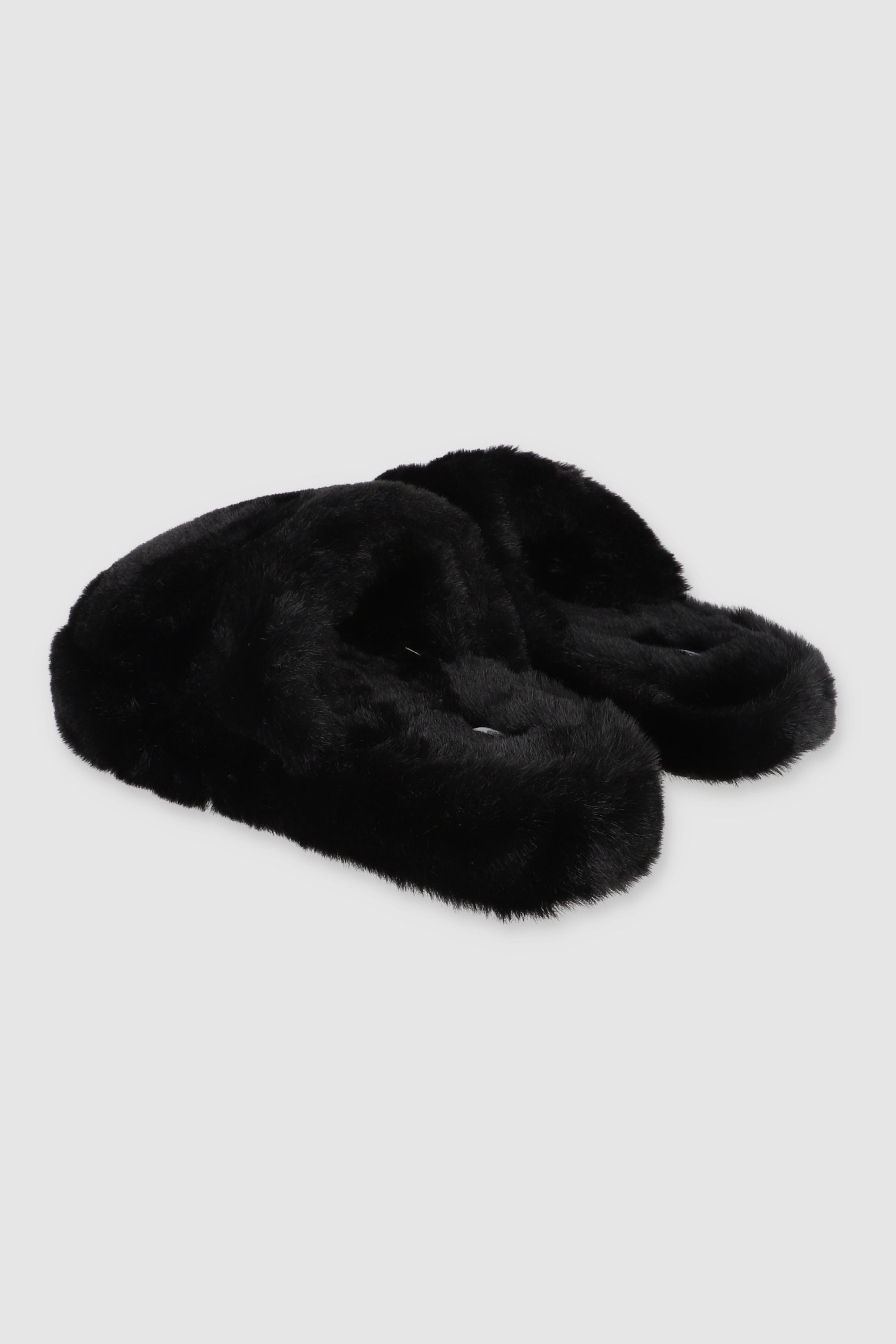 Pantuflas Suaves Peluche NEGRO