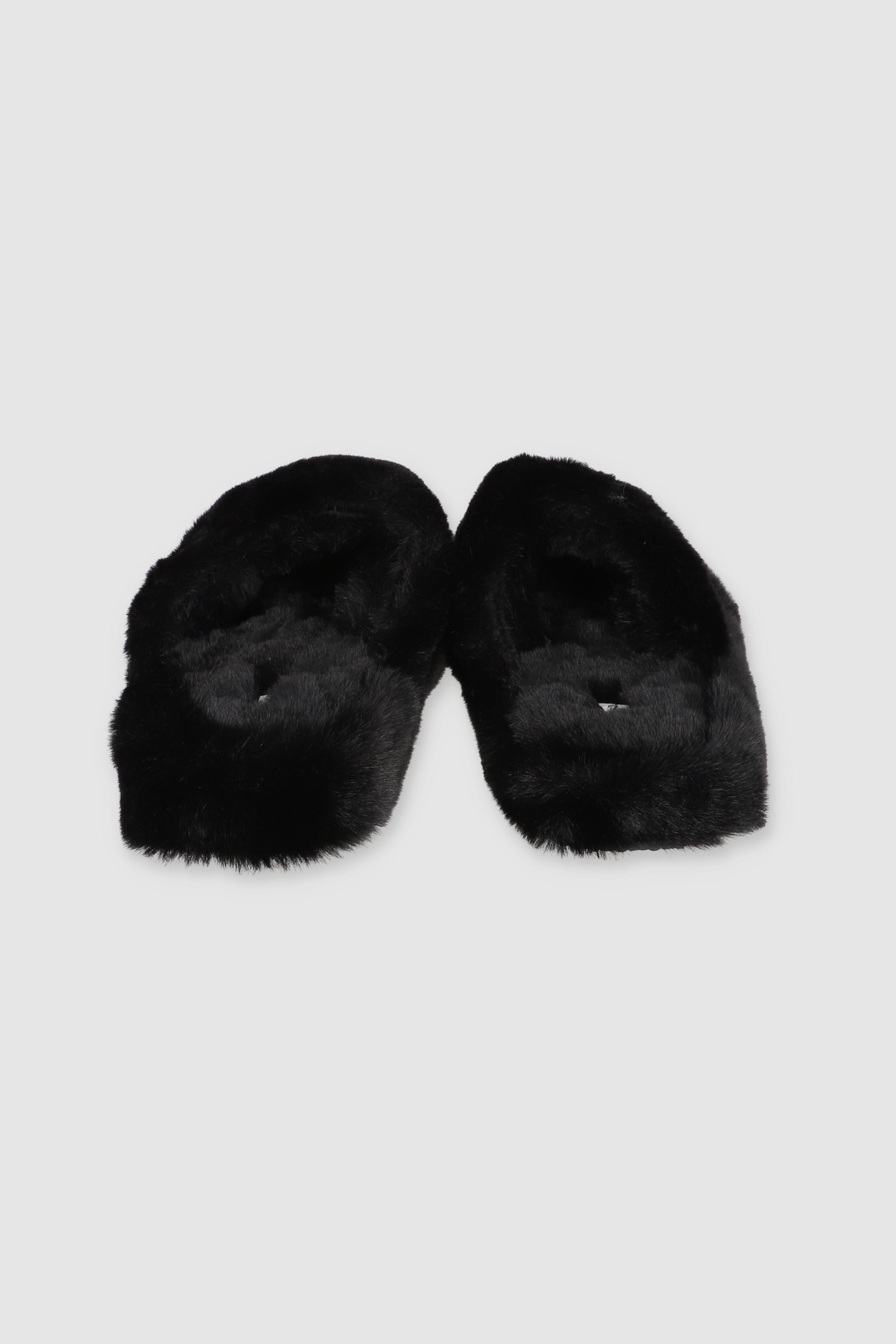 Pantuflas Suaves Peluche NEGRO