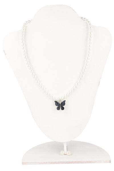 Collar Perlas Colgante Mariposa