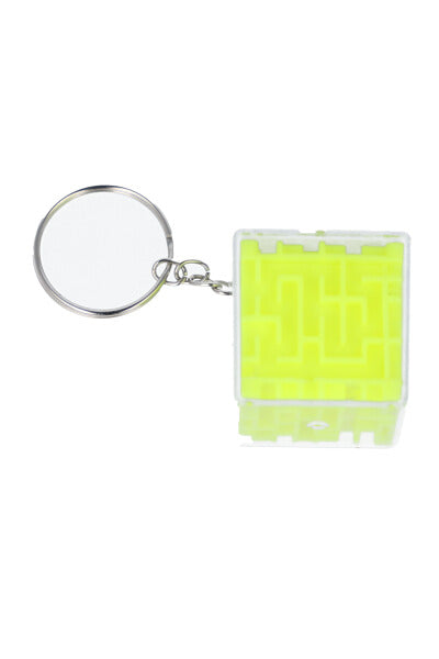 Llavero cubo interactivo laberinto AMARILLO NEON