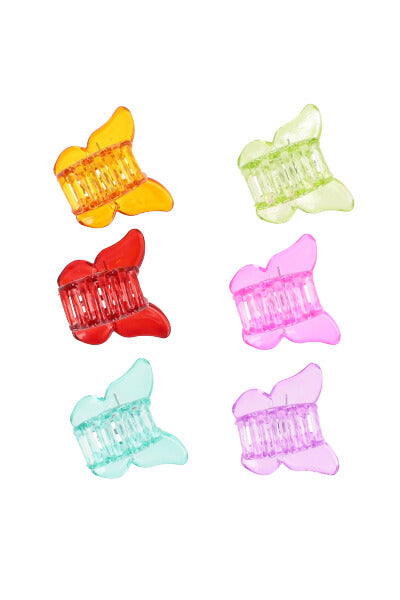 Set 6 pincitas mariposa multicolor