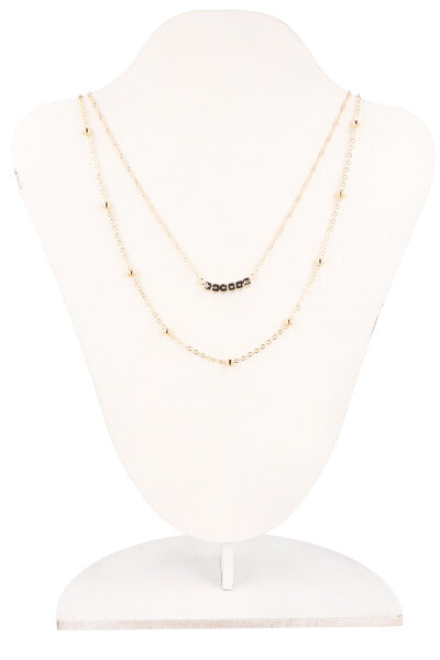 Collar capas brillos ORO