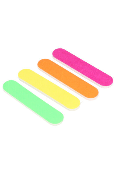Set 4 Piezas Lima Uñas Neón MULTICOLOR NEON