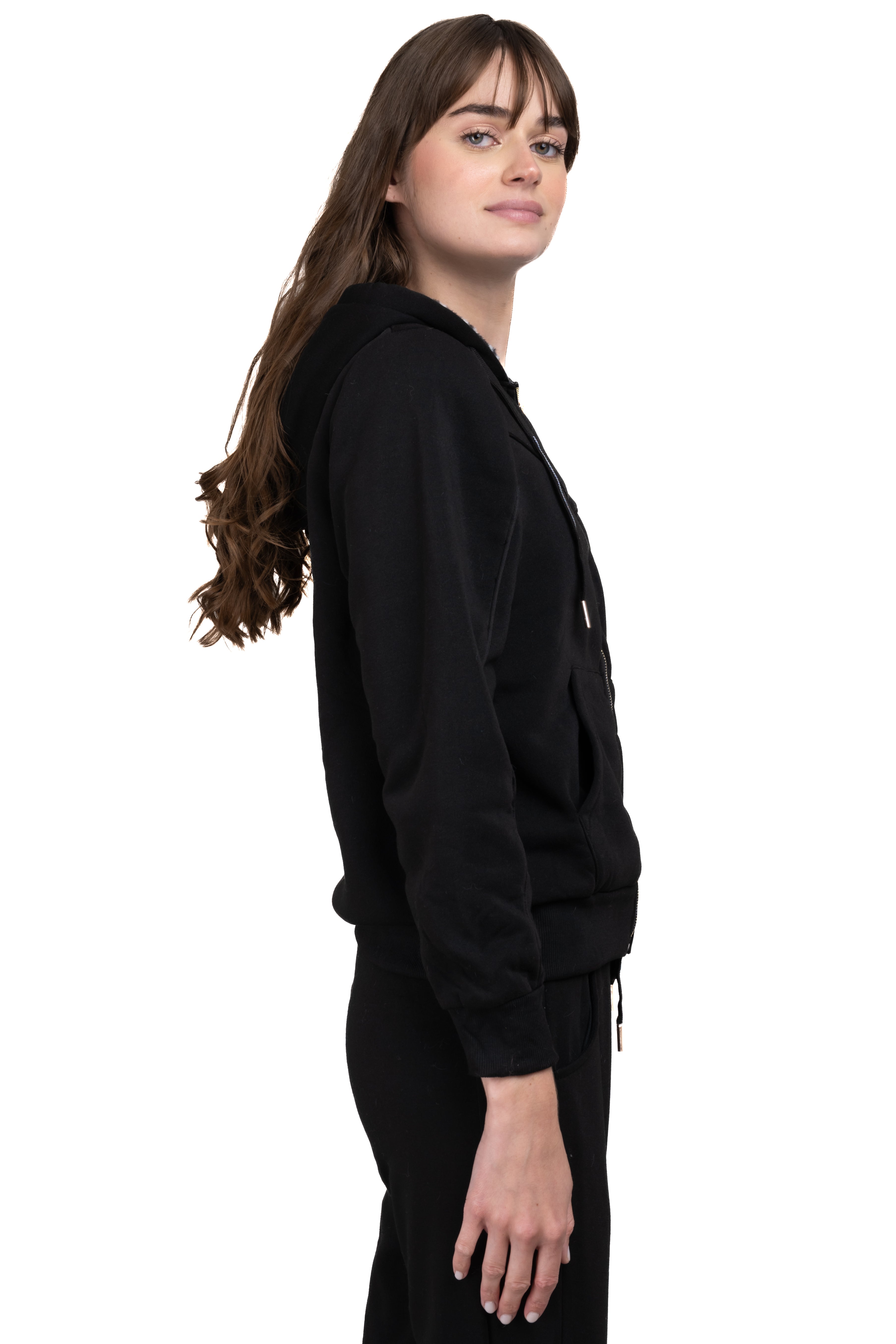 Sudadera forro peluche NEGRO