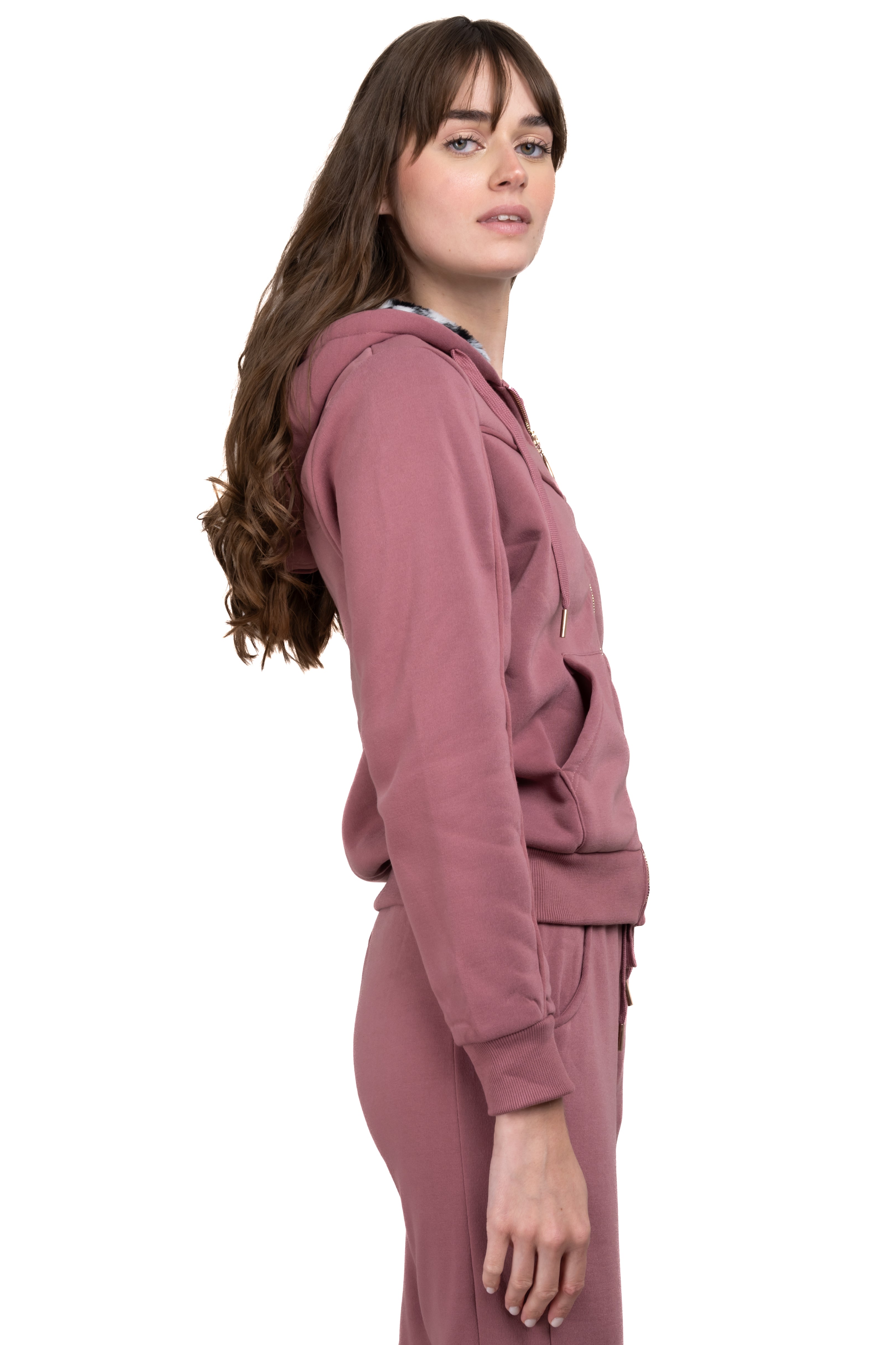 Sudadera forro peluche ROSA