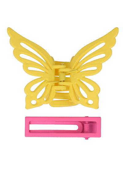 Set pinza mariposa broche AMARILLO