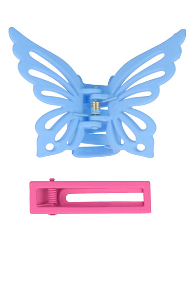 Set pinza mariposa broche AZUL