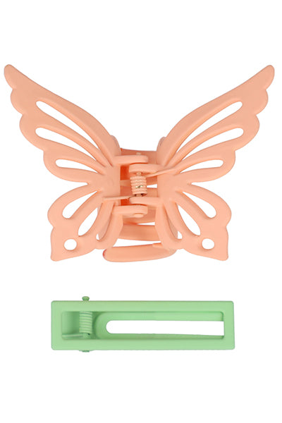 Set pinza mariposa broche NARANJA