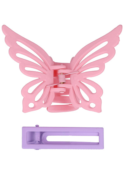 Set pinza mariposa broche PALO DE ROSA