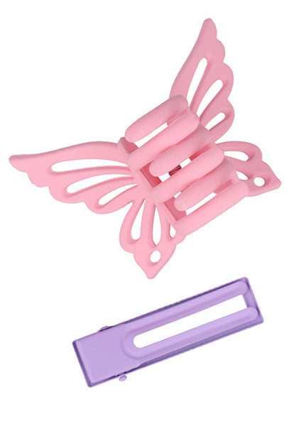 Set pinza mariposa broche PALO DE ROSA