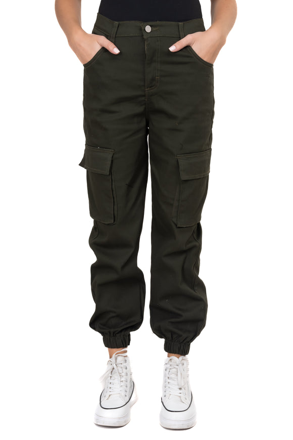 Jeans cargo  tobillo elástico