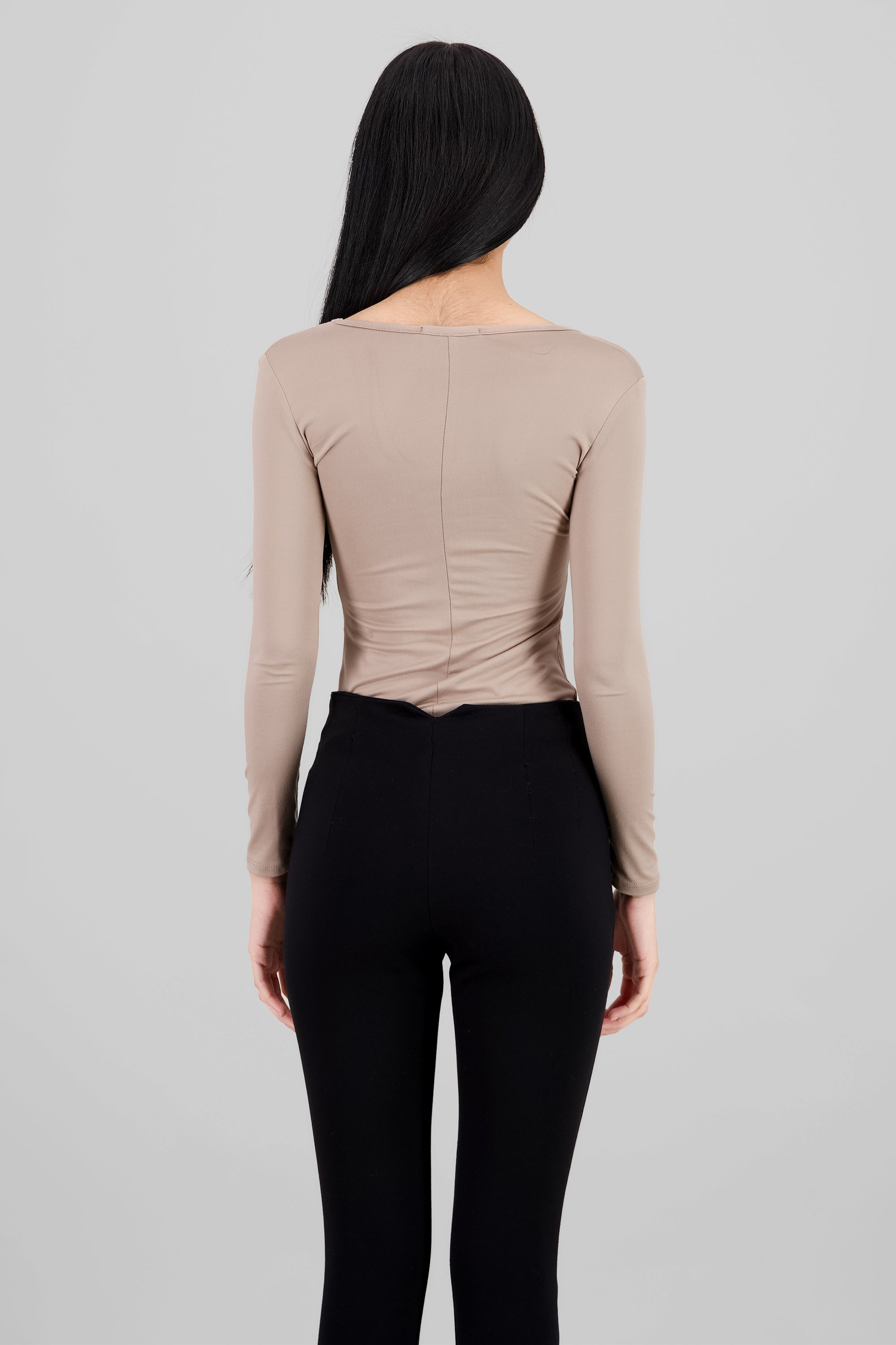 Bodysuit Liso Escote Cuadrado TAUPE