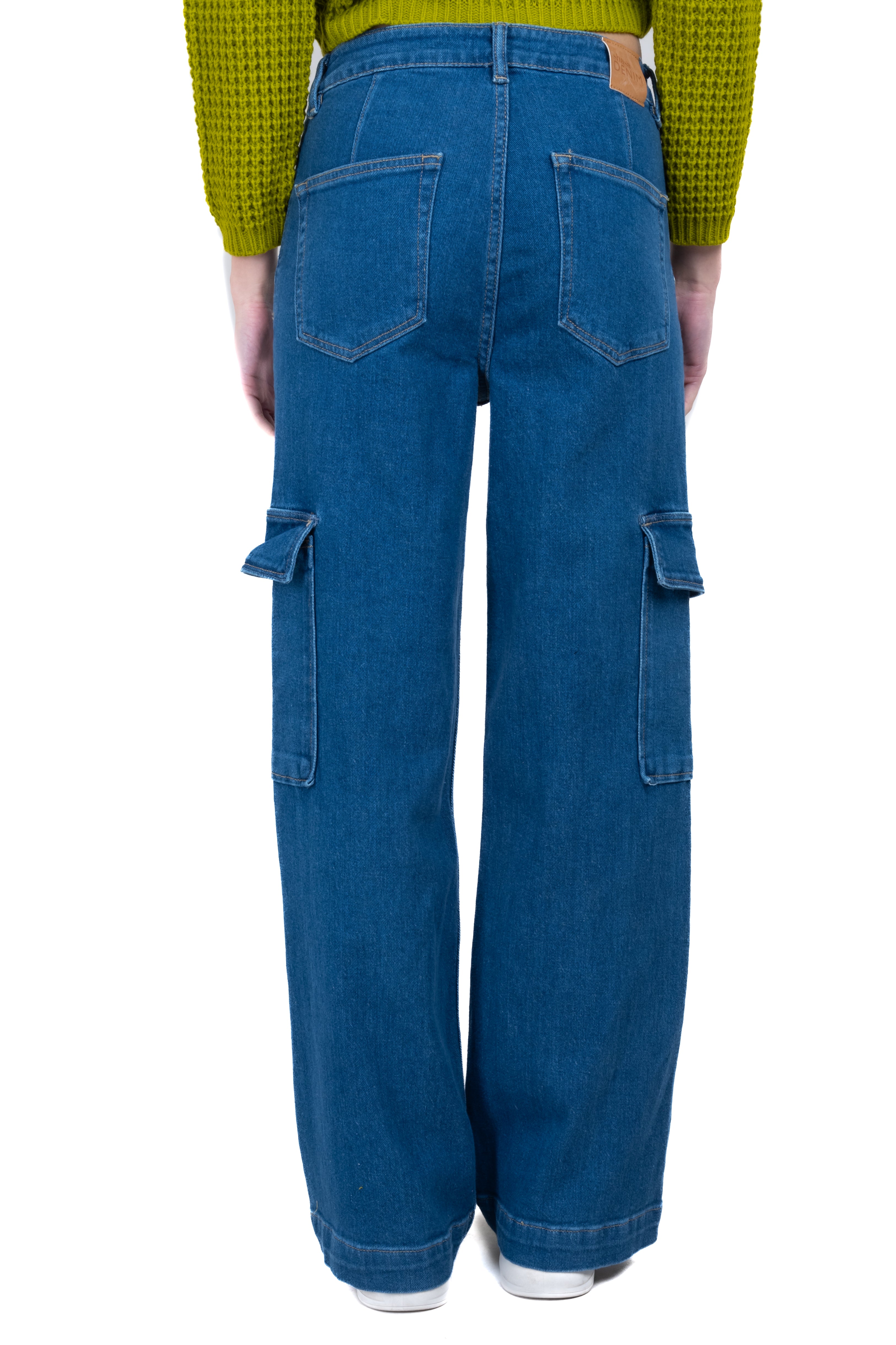 Jeans cargo costura frontal MEDIUM WASH