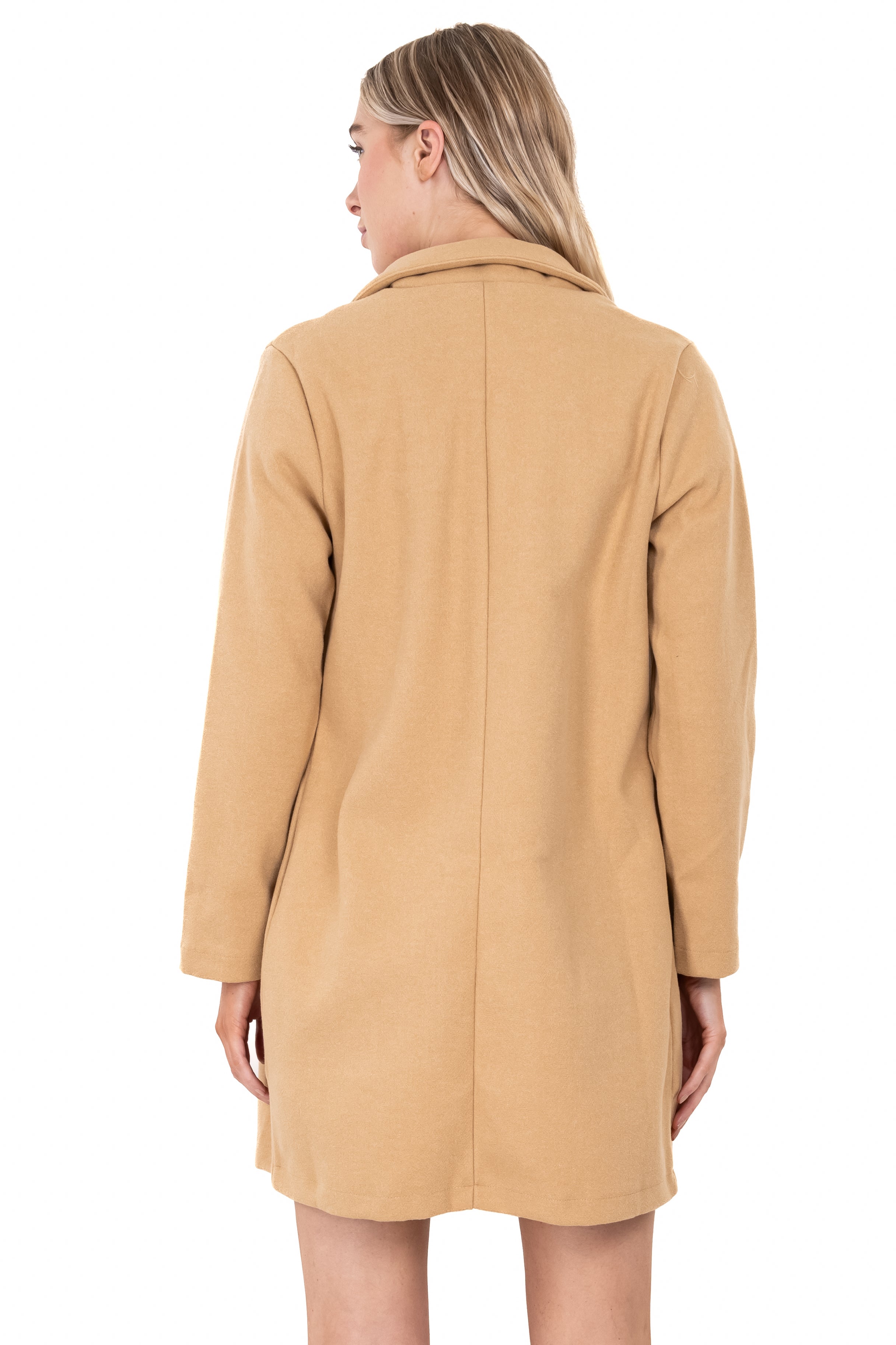 Abrigo Midi Cuello Solapa CAMELLO