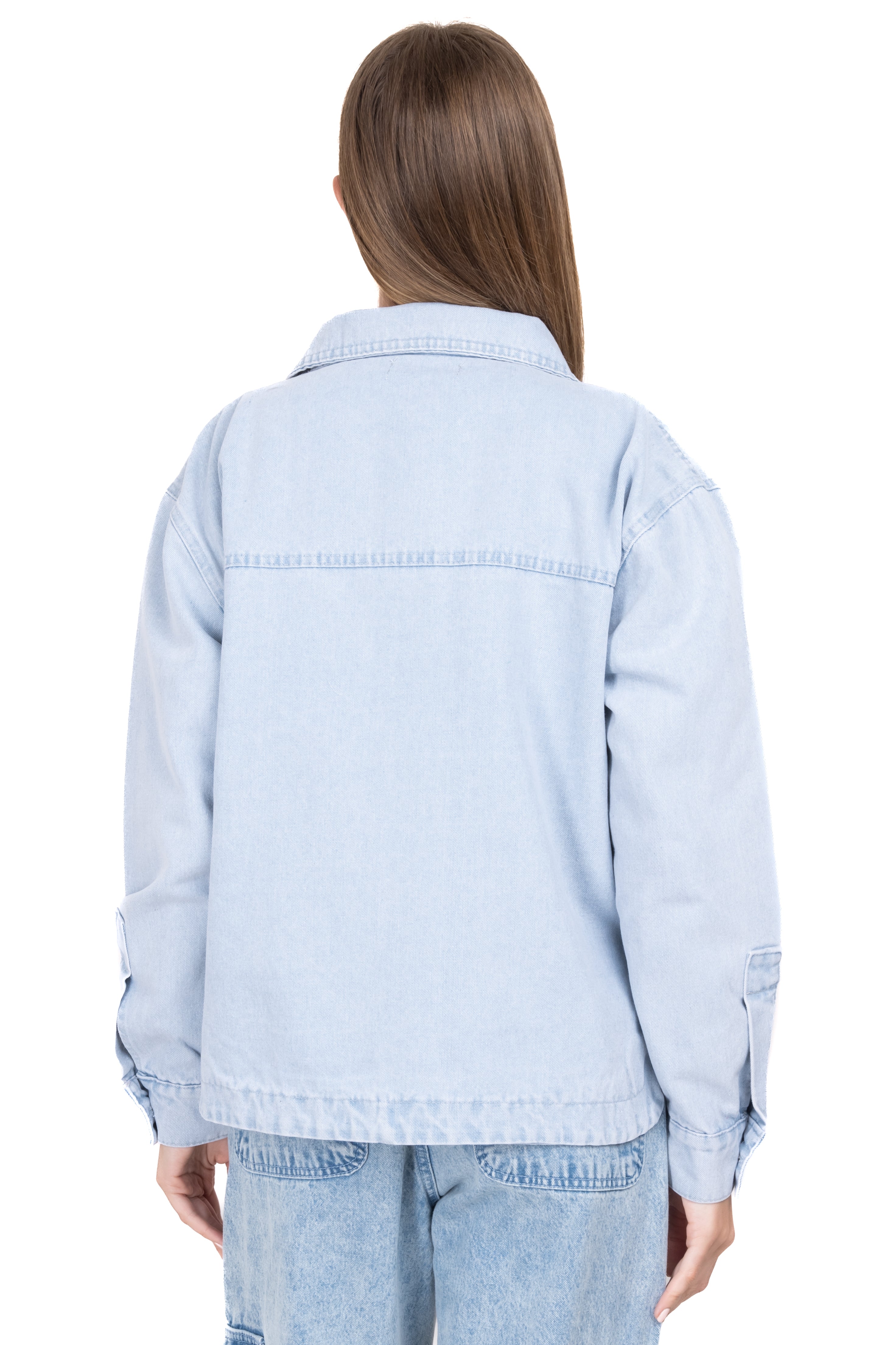 Chamarra denim oversize bolsillos ACID LIGHT