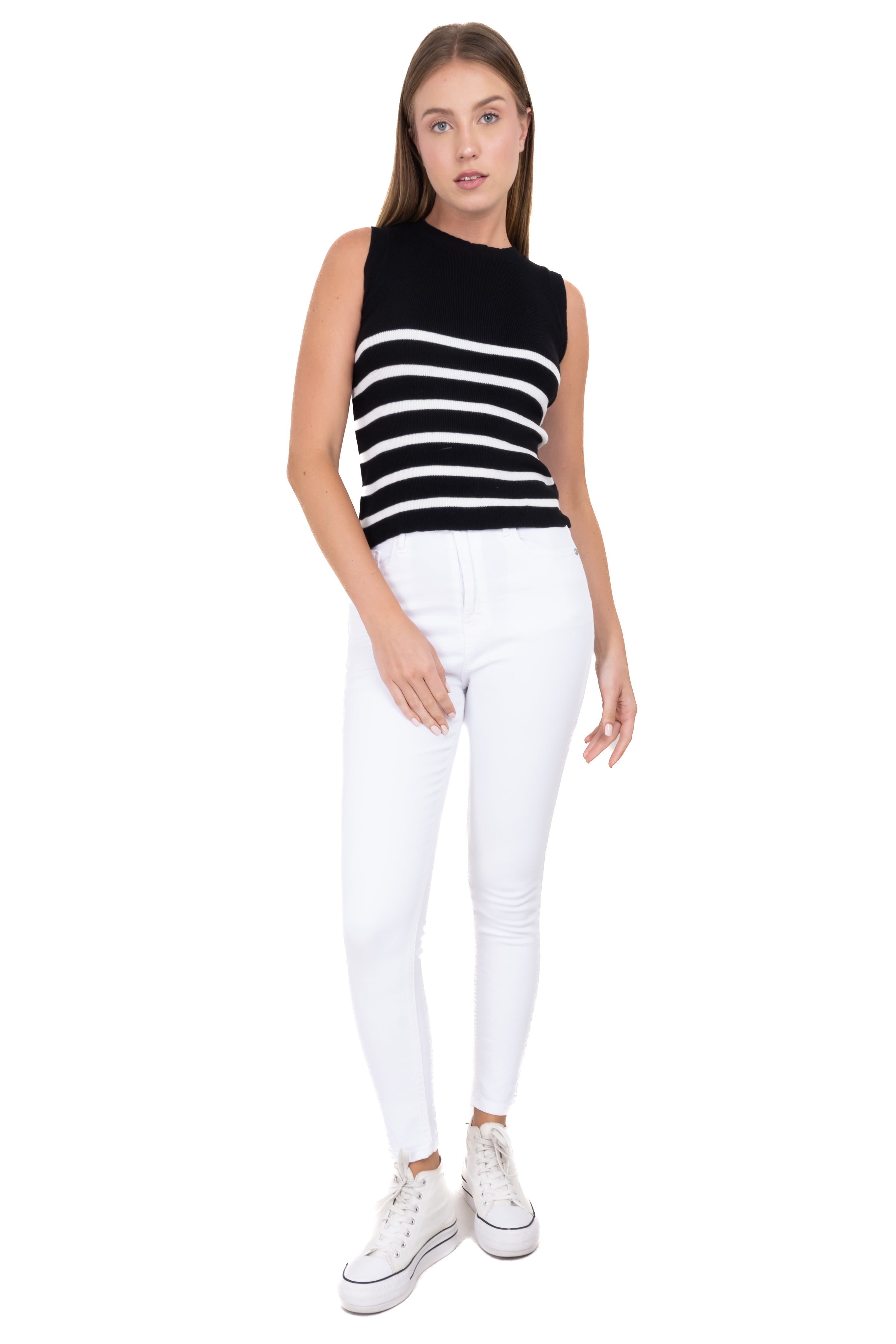 Jeans skinny cintura alta BLANCO