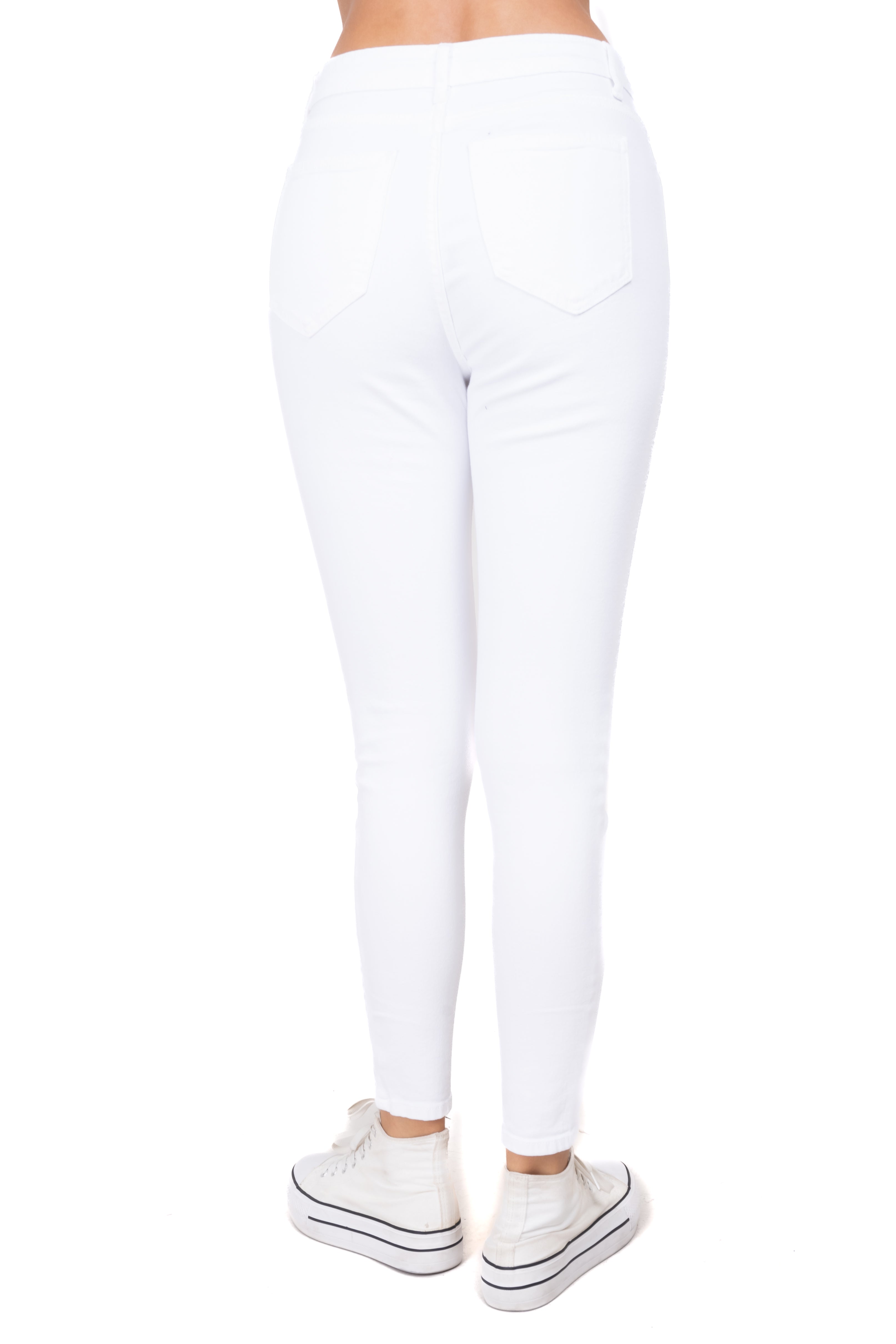 Jeans skinny cintura alta BLANCO