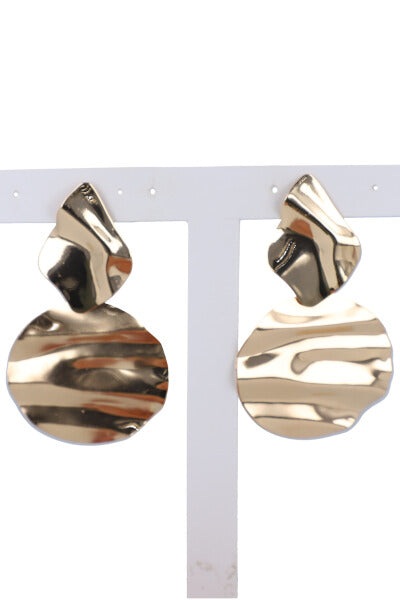 Aretes Doble Circulo Textura ORO