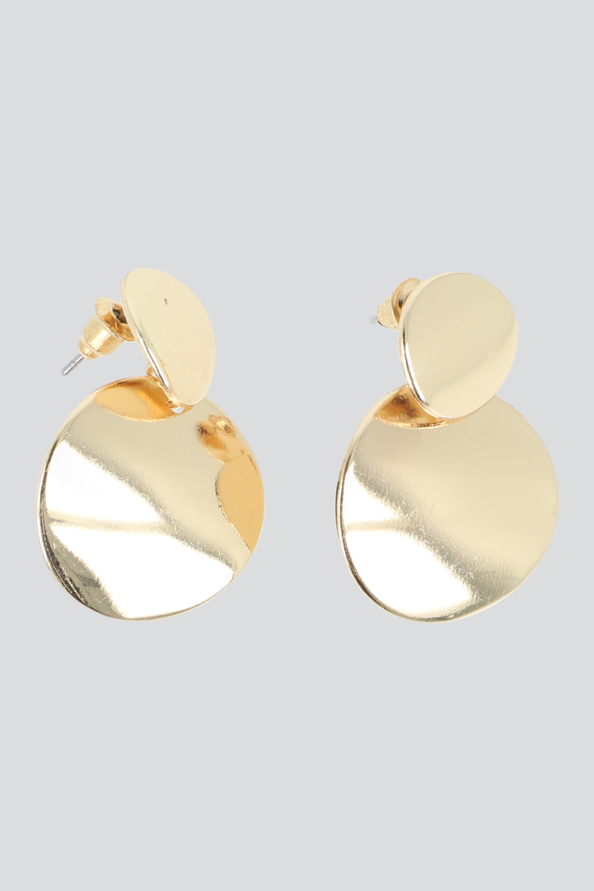 Aretes largos doble circulo