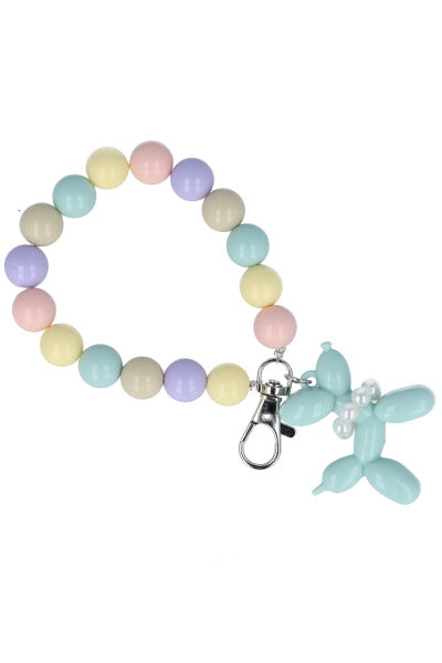 Llavero cuentas perrito globo MULTICOLOR