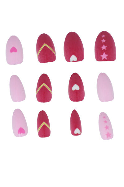 Set 12 uñas bicolor mix